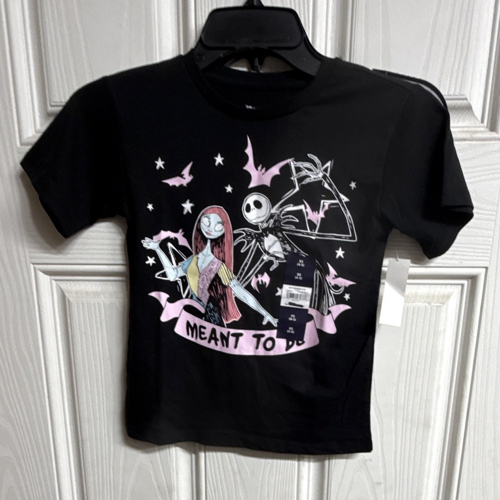 Disney Girls Nightmare Before Christmas T-Shirt Extra Small Size 4/5